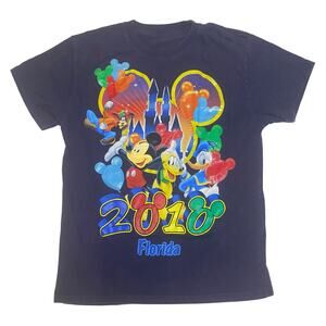 Disney 2010 Florida Mickey Goofy Donald Pluto T-Shirt Size Adult Small Unisex